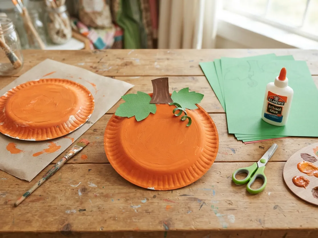 Paper Plate Pumpkin