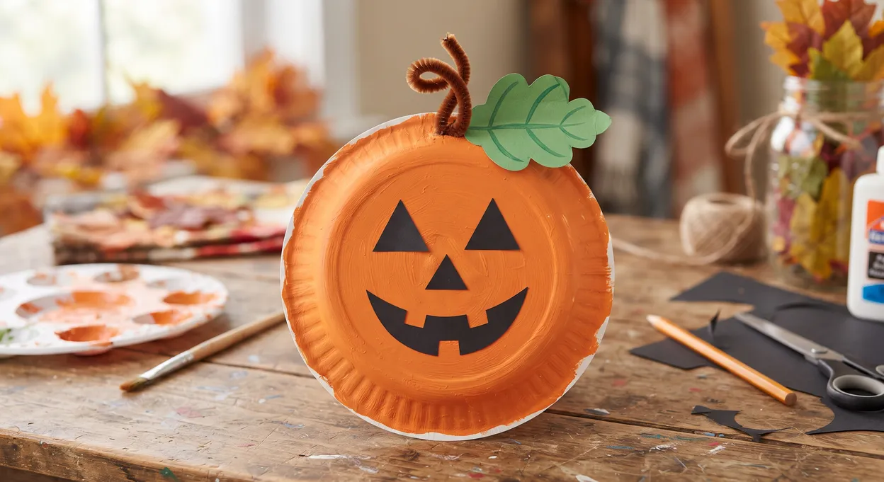 Paper Plate Pumpkin