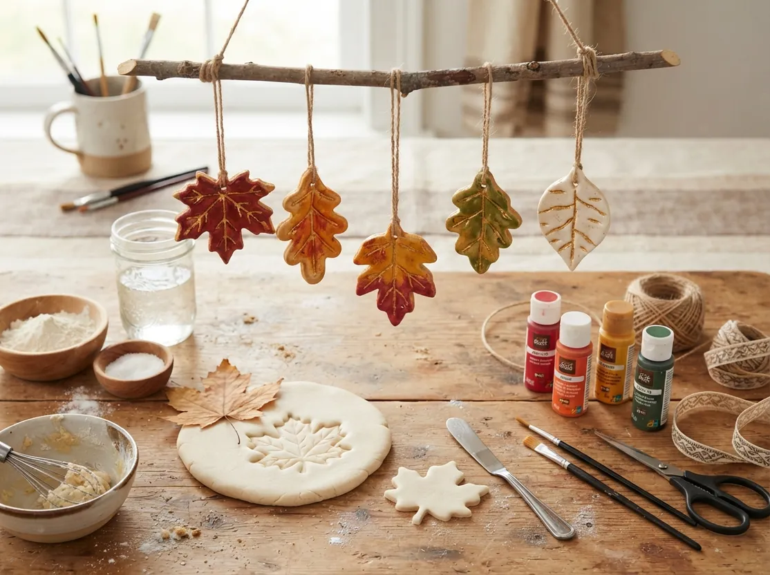 Salt Dough Leaf Ornaments