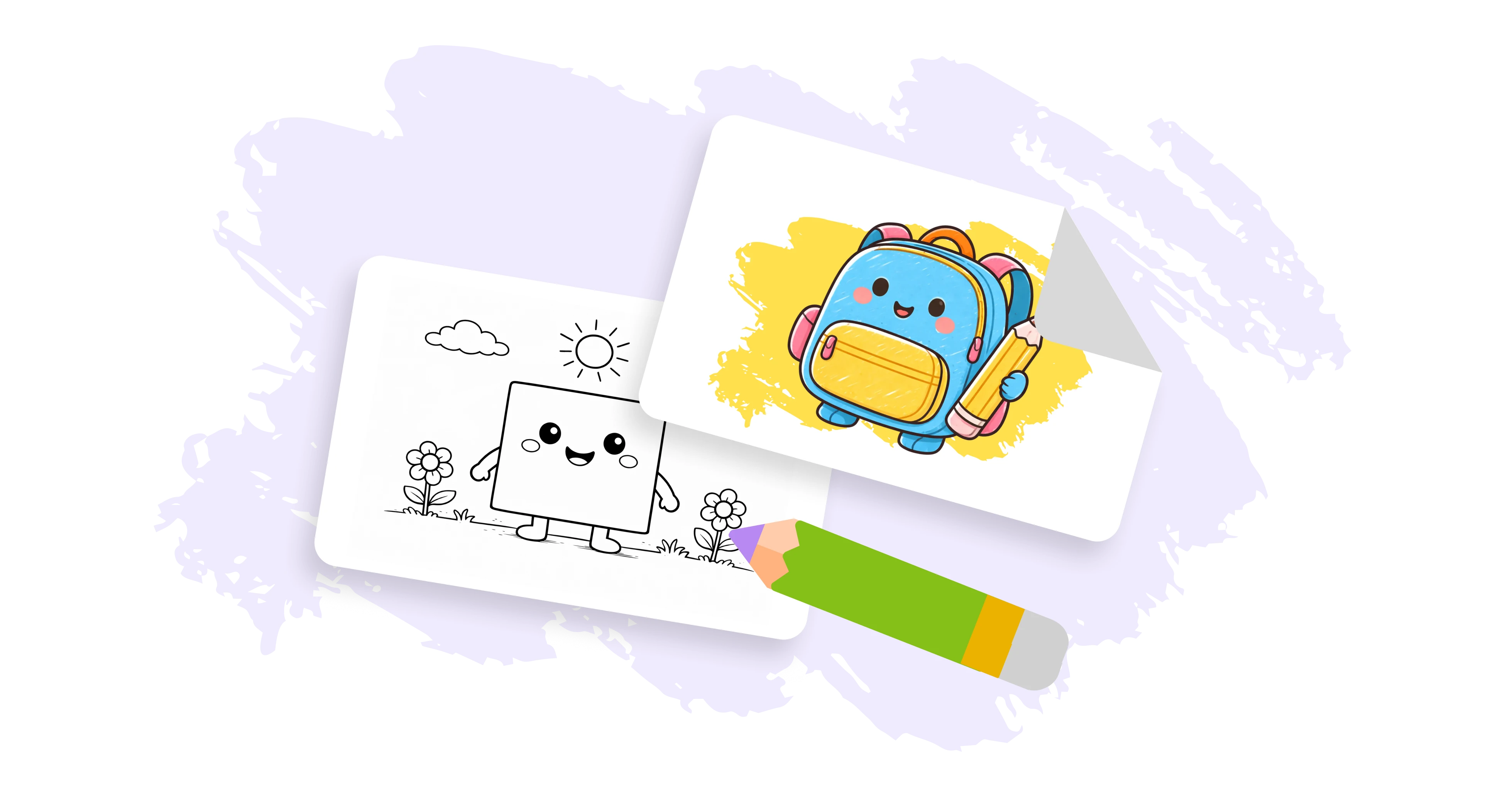 Free Square Coloring Pages for Kids (PDF) | Keiki